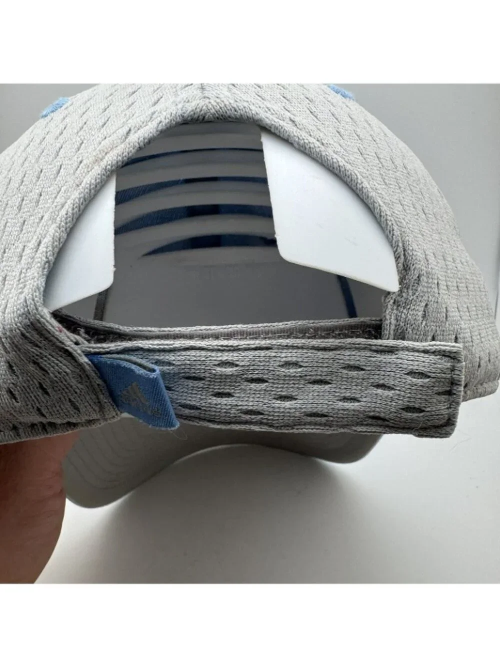 Adidas Men's Blue Grey Mesh Adjustable Baseball Cap Hat One Size